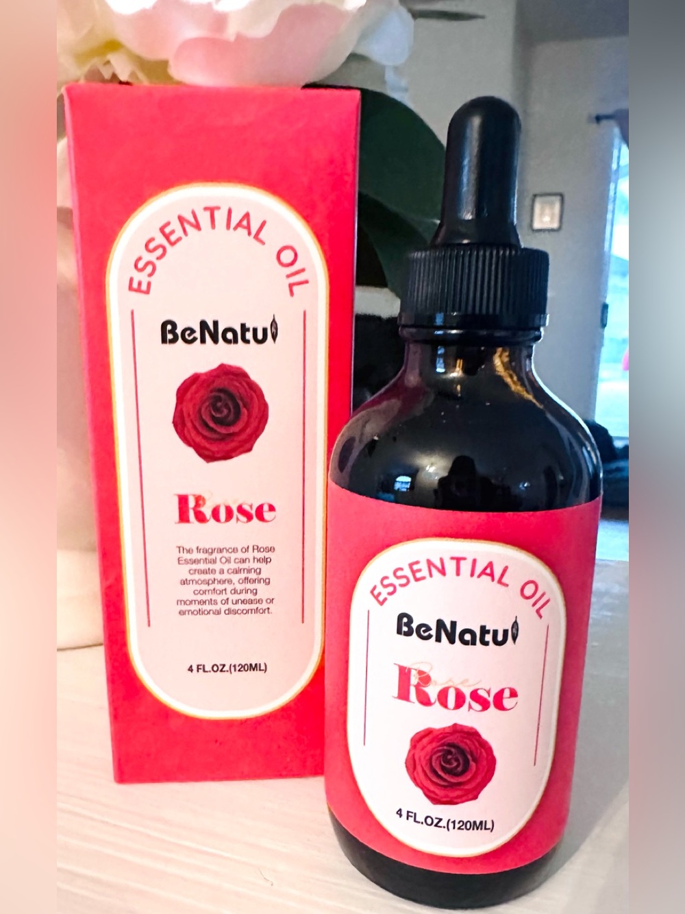 BeNatu Rose Essential Oil - 120ml Large Bottle